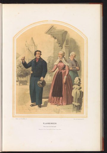 Traditional Costume of Vlaardingen in South Holland, 1857