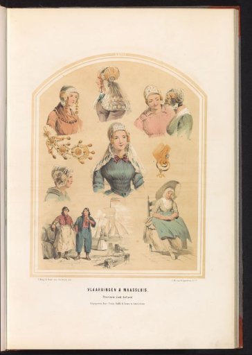 Traditional Costume of Vlaardingen and Maassluis in South Holland, 1857