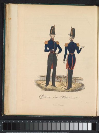 Uniform of the Officers of the Pontonniers, 1845