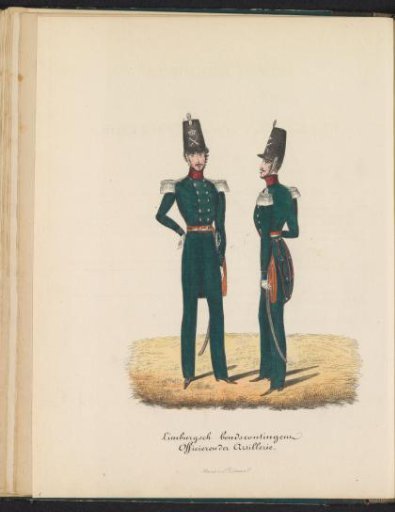 Uniform of the Officers of the Artillery of the Limburg Contingent, 1845