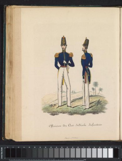 Uniform of the Officers of the Infantry of the East Indian Troops, 1845