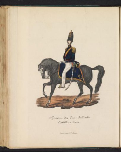 Uniform of the Officers of the Artillery Transport Train of the East Indian Troops, 1845