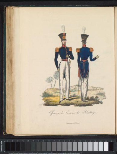 Uniform of the Officers of the Curaçao Militia of the West Indian Troops, 1845