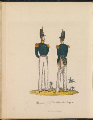 Uniform of the Officers of the Hunters of the West Indian Troops, 1845