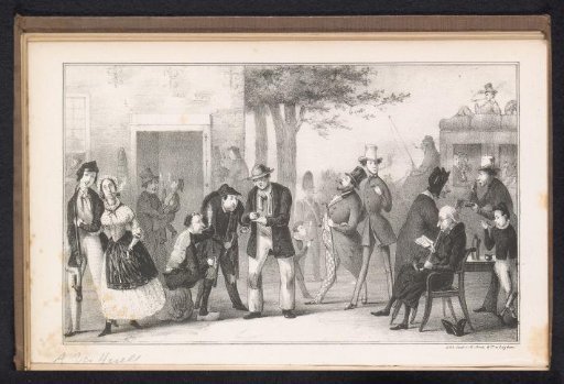 Caricature in the Leiden student almanac, 1843