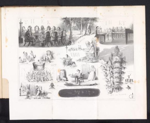 Caricature in the Leiden student almanac, 1845