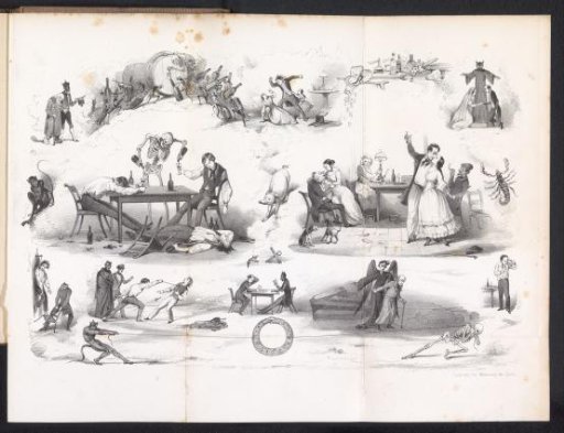 Caricature in the Leiden student almanac, 1847