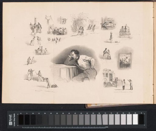 Caricature in the Leiden student almanac, 1848
