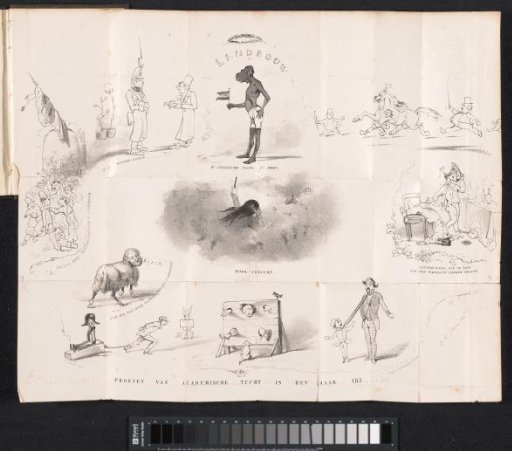 Caricature in the Leiden student almanac, 1850