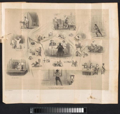 Caricature in the Leiden student almanac, 1853