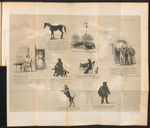 Caricature in the Leiden student almanac, 1853