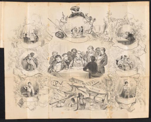 Caricature in the Amsterdam Student Almanac, 1855