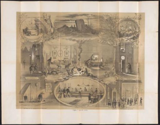 Satirical print in the Leiden student almanac, 1873