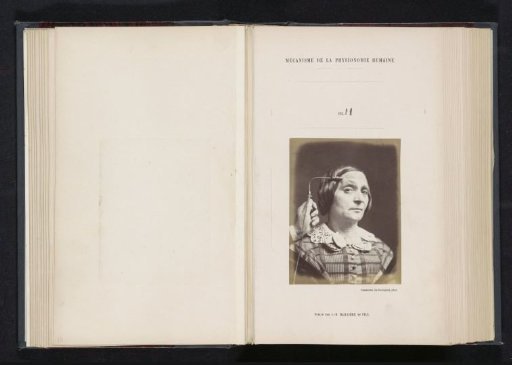 Portrait of a test subject during electrical stimulation: 'a woman aged fifty-two'