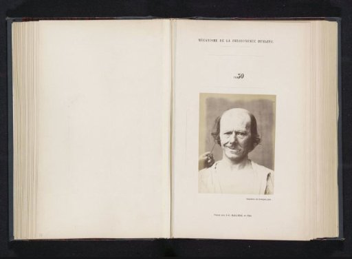 Portrait of a test subject during electrical stimulation: 'an old man'
