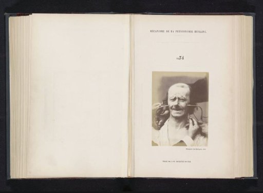 Portrait of a test subject during electrical stimulation: 'an old man'