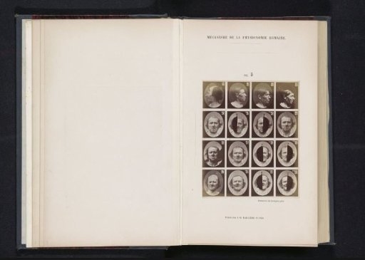 Overview of subjects with various facial expressions: 'un vieillard' and 'un homme âgé de quarante-deux'