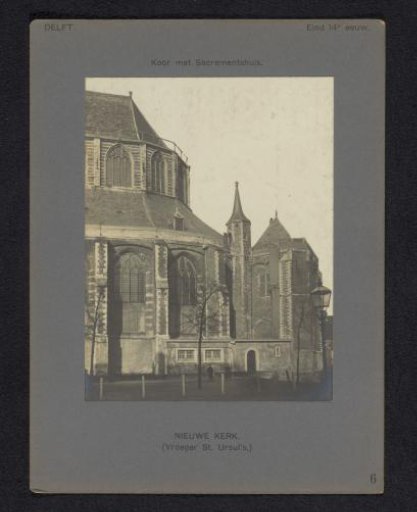 View of the exterior of the choir of the New Church in Delft