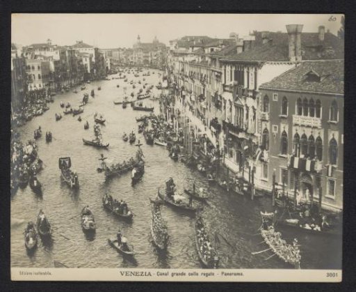 Gondolas on the Grand Canal in Venice