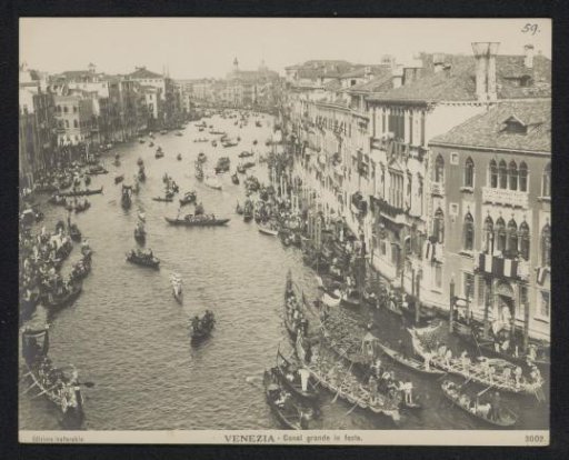Gondolas on the Grand Canal in Venice