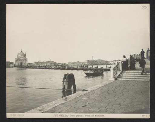 Pontoon bridge over the Grand Canal in Venice during the Festa del Redentore