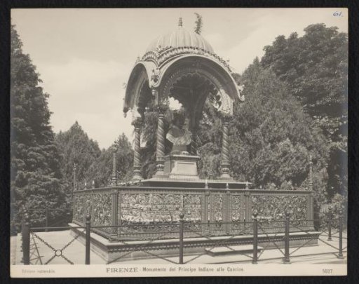 Monument to the Maratha Maharajah of Kolhapur, Rajaram Chhatrapati, in Florence