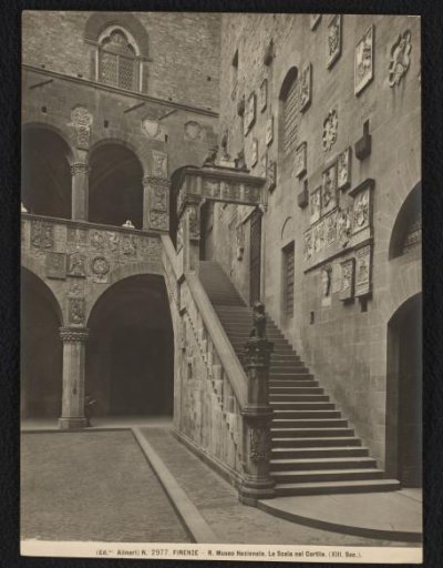 Scala del Bargello in the courtyard of the Museo Nazionale in Florence
