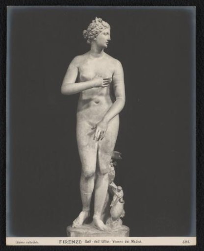 Sculpture of the Venus de' Medici in the Galleria degli Uffizi