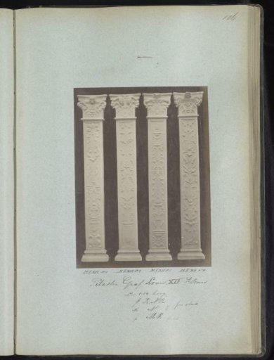 Plaster casts of the pilasters from the tomb of King Louis XII