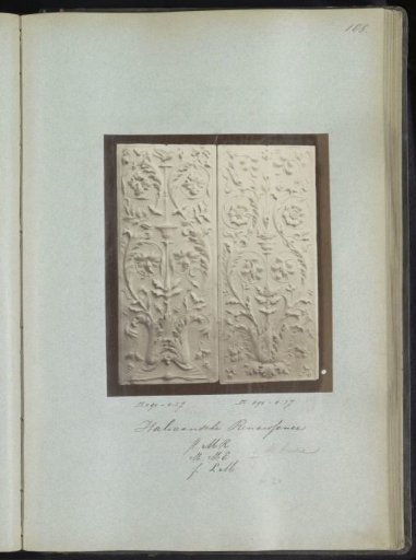 Plaster casts of panels