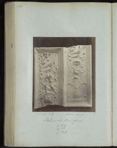 Two plaster casts of panels