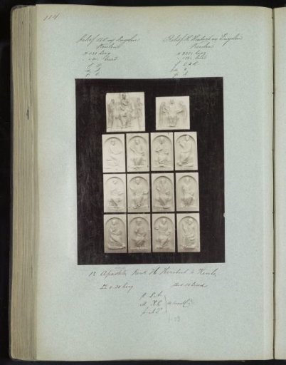 Twelve plaster casts of panels of the twelve apostles and two casts of reliefs of angels, from St. Heribert in Cologne
