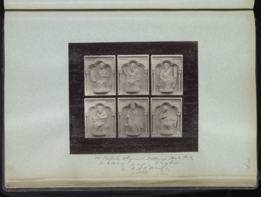 Six plaster casts of panels of prophets from the reliquary shrine of the Three Kings from Cologne Cathedral