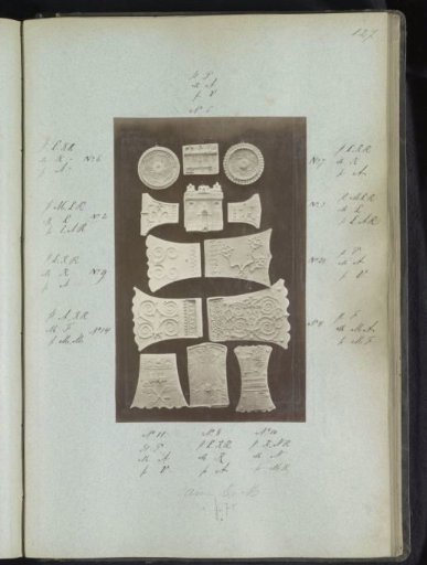 Thirteen plaster casts