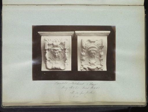 Two plaster casts of consoles