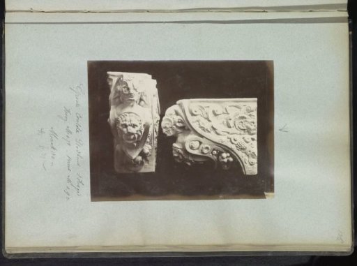 Two plaster casts of consoles