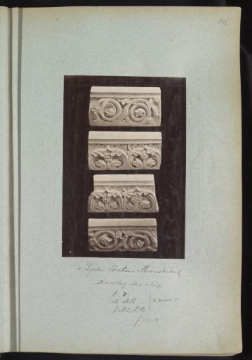 Four plaster casts of frames from the tomb in the Munsterkerk in Roermond