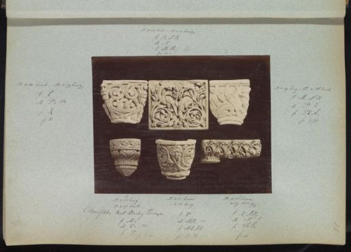 Plaster casts of sculptures from a church in Vézelay, France