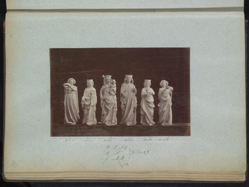 Six plaster casts of sculptures