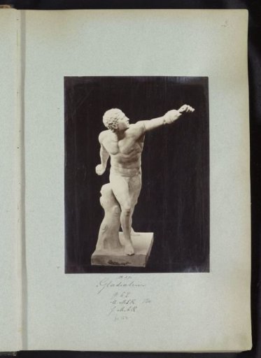 Plaster cast of a sculpture of a gladiator
