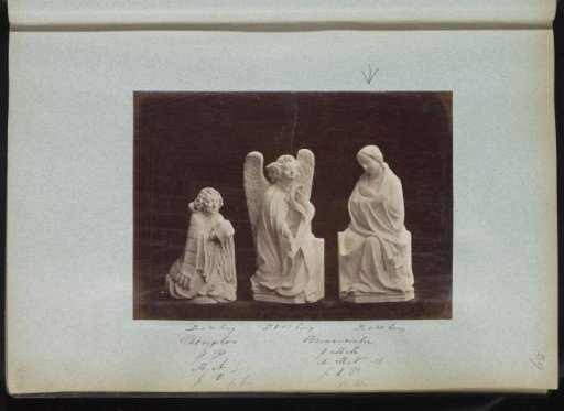 Plaster casts of sculptures of the Annunciation