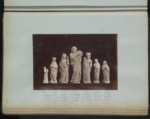 Seven plaster casts of religious sculptures