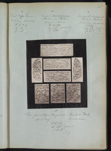 Fourteen plaster panels