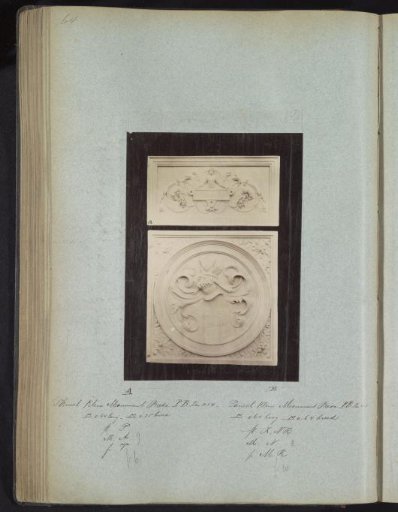 Two plaster casts of panels from a monument in Breda