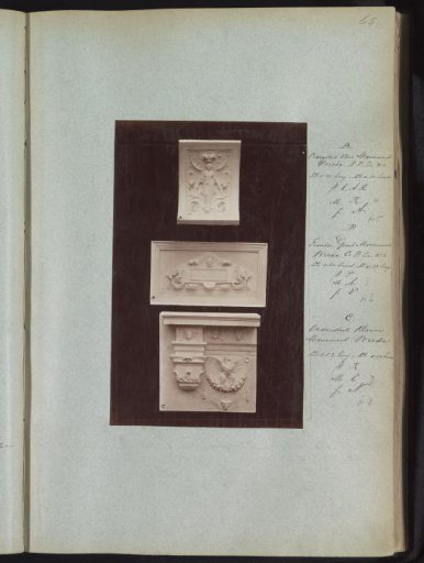 Plaster casts of an arch, pediment, and lower section of one or more monuments in Breda