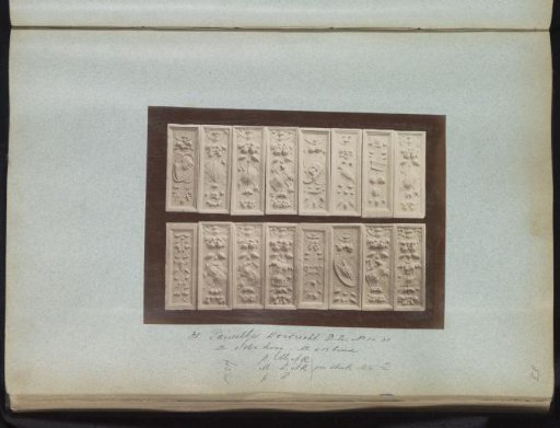 Plaster casts of small panels from a church in Dordrecht