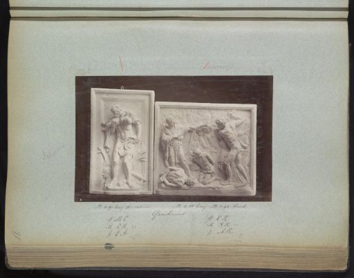 Two plaster casts of reliefs by Quellinus