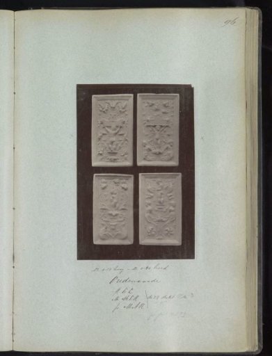 Four plaster casts of panels, probably from Oudenaarde