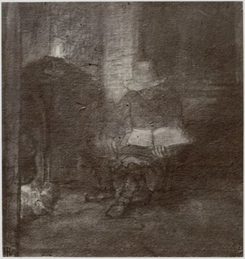 Rembrandt, An old Man reading