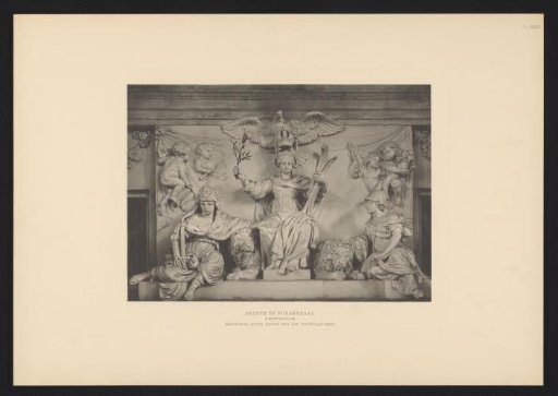 Sculpture personification of Amsterdam in the Town Hall, Palace on the Dam, Amsterdam